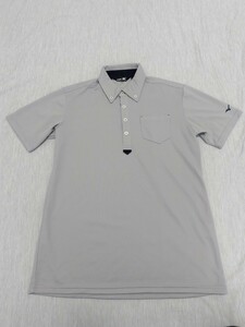 ☆美品☆【MIZUNO GOLF】ミズノゴルフ 半袖ポロシャツ グレー サイズM ゴルフウェア GOLF スポーツ ファッション シャツ