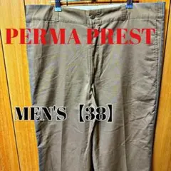 TJ77【US輸入】PERMA PREST　パンツ【メンズ38】ベージュ