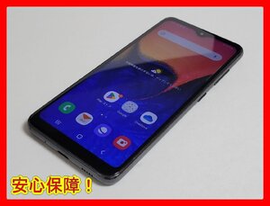 　★【47943WM】 完動品 au SCV46 SAMSUNG Galaxy A20 ブラック 1円 ! 1スタ !