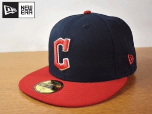 B77《未使用品》NEW ERA ニューエラ 59FIFTY【7-1/2 - 59.6cm】CLEVELAND INDIANS インディアンズ MLB フラット 帽子 キャップ USモデル