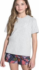 ノースフェイス Tシャツ Mサイズ kids 子供 海外限定 ピースサイン 新品 North Face girls tee 半袖 130 キッズ 日本未発売