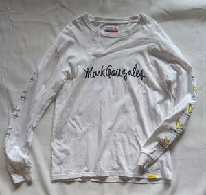 送料無料　Mark Gonzales マークゴンザレス　ロンT ロゴプリント Tシャツ L 白 ホワイト 長袖 スケボー スケーター スケートボード