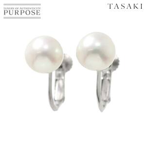 タサキ TASAKI アコヤ真珠 7.5mm イヤリング K18 WG ホワイトゴールド 750 パール 田崎真珠 Earrings 90226594