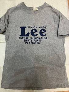 ★美品★Lee ロゴプリントTシャツ グレー/S