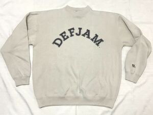 希少 90sビンテージ Def Jam recordings デフジャム オフィシャル ロゴ スウェット XL オリジナル 本物 90年代 HIP HOP ヒップホップ 古着