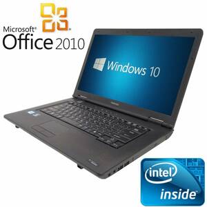 【サポート付き】快速 美品 TOSHIBA B450 東芝 Windows10 PC サクサク パソコン Office 2010インストール HDD：250GB メモリ：8GB