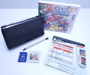 希少品 美品/動作品 Nintendo ニンテンドー3DS 黒 本体 CTR-001 メモリカード 2GB+ ゲームソフト/ セット(H-183)