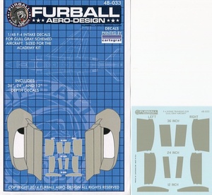 1/48 ファーボールデカール　F-4 ガルグレー用 インテーク