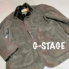 B1553【美品】Gーstage フェイクレザージャケット　裏フェイクファー