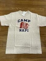 WAREHOUSE 4601 S/S TEE CAMP NAP1 OATMEAL Lサイズ