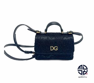 DOLCE＆GABBANA ドルチェアンドガッバーナ レース ロゴ ミニショルダーバック キッズ ミニバック