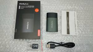 【未使用に近い】ポータブルSSD Lenovo thinkplus US202 2TB USB3.0 TYPE-C