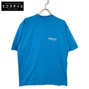 BALENCIAGA バレンシアガ 22SS ブルー 641675 クラッシュ加工 ダメージ加工 Tシャツ ブルー XXS トップス コットン メンズ 中古