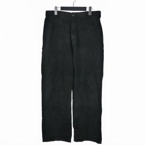 エクストララージ X-LARGE OVERDYED DOUBLE KNEE PANTS オーバーダイ ダブルニーパンツ ワークパンツ 刺?ロゴ 34 黒 ブラック