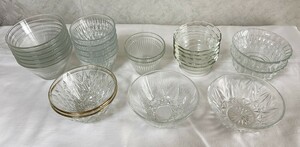 ガラス製小鉢 まとめて8種24個セット 食器 昭和レトロ