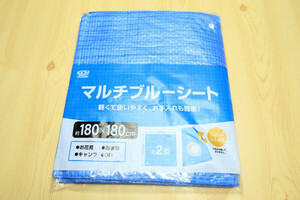 ○送料無料○レジャーシート・ブルーシート∬180cm180cm　6尺四方　お出かけやDIYに　使い捨てブルーシート　薄手　新品・未使用