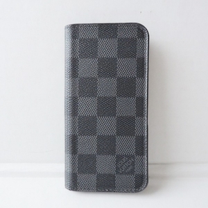 ルイヴィトン LOUIS VUITTON 携帯電話ケース/スマホカバー N61244 iphone6フォリオ ダミエグラフィット BC1165 財布 ダミエグラフィット