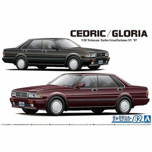 【プラモデル】アオシマ文化教材社 1/24 日産 ニッサン Y31 セドリック/グロリア V20ツインカムターボ グランツーリスモSV