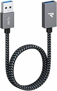 RAMPOW RAF01 Gray & Black USB A/M to USB A/F cable USB A（オス） to USB A（メス） ケーブル USB延長ケーブル USB3.1 Gen USB3.0 