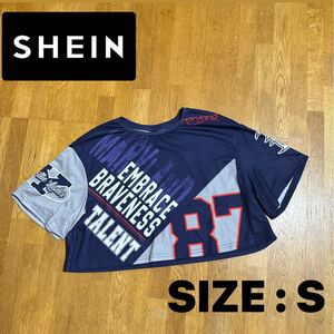 【SHEIN】レディース 半袖 クロップドTシャツ Sサイズ