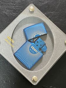 zippo 限定カラータンク ヴィンテージ 限定品 1999年製 シリアルナンバー NO.0757 ブルーインナー 1999年製 クリアケース 保証書付き