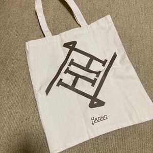 非売品！HERNO×eclat トートバッグ エコバッグ未使用 ノベルティ 内ポケット付 生成り帆布 ヘルノ 雑誌エクラ付録