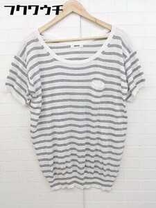 ◇ ZUCCa ズッカ 半袖 Tシャツ サイズM ホワイト グレー レディース