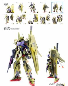 MG 1/100 百式　ver2.0 改修　塗装　完成品　機動戦士Zガンダム　ZZガンダム　クワトロ　シャア