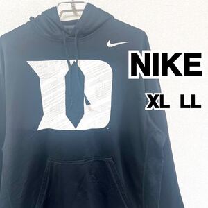 NIKE ナイキ XL LL パーカー デカロゴ ブラック 黒 メンズ