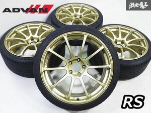 ●ADVAN RACING アドバンレーシング RS 19インチ 9J ＋26 5H 5穴 PCD114.3 ホイール 4本セット タイヤ付 フェアレディ スカイライン GT-R