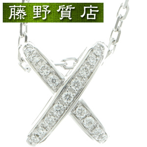 (新品仕上げ済）ショーメ CHAUMET ジュ ドゥ リアン ショーメ ダイヤ ネックレス K18 WG × ダイヤモンド 082215 保証書 ペンダント 8512
