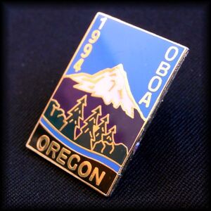 OBOA PIN オレゴン オンタリオ 建築関係者協会 ピンバッジ 山 自然 No 87