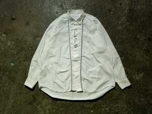 COMME des GARCONS SHIRT 1988s 手書きロゴ パイピングデザインシャツ 80s 最初期 刺繍タグ コムデギャルソンシャツ