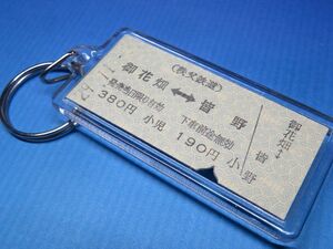 #8359／御花畑←→皆野／秩父鉄道／平成29年／本物のB型硬券（乗車券）キーホルダー／22z12