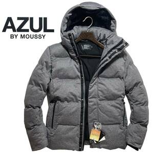 57127 新品▼ アズールバイマウジー　WIND PROOF　高性能中綿パーカー　AZUL BY MOUSSY　グレー(M)