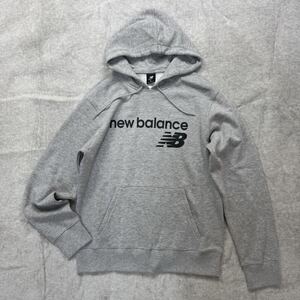 【格安送料】Lサイズ 新品未使用 New Balance ニューバランス パーカー フーディー スウェット NB 裏起毛 人気 プリント グレー 正規品