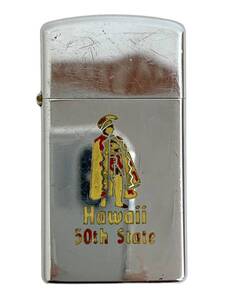 zippo (ジッポー) 1976年製 HAWAII ハワイ オイルライター スリム シルバー 雑貨/004