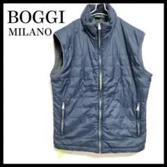 【レア】BOGGI MILANO ボッヂ・ミラノ メンズ ダウンベスト 紺色 S