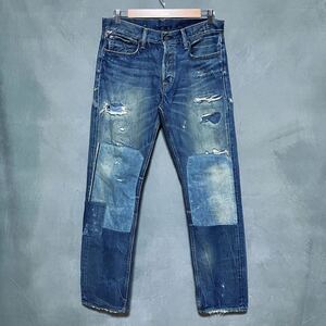 Denim&Supply Ralph Lauren デニム&サプライ ラルフローレン ハードダメージ パッチワーク リペア加工 デニムパンツ ジーンズ size.W31/L32