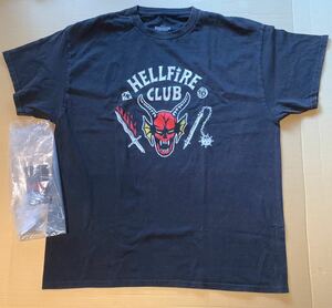 STRANGER THINGS HELLFIRE CLUB ヴィンテージ加工 オフィシャル Tシャツ タグ付き ストレンジャーシングス Netflix ネットフリックス Eddie