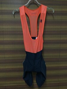 GU951 ラファ Rapha スープレス ビブショーツ SOUPLESSE BIB SHORTS Ⅱ紺 オレンジ XS ※ほつれ