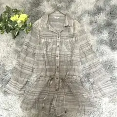 【moreiberis】チュニックシャツ 長袖　3Lサイズ　グレー