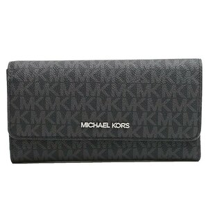 【新品 未使用】マイケルコース MICHAEL KORS JET SET TRAVEL LG TRIFOLD 長財布 35F8STVF3B-BLACK レディース ブラック