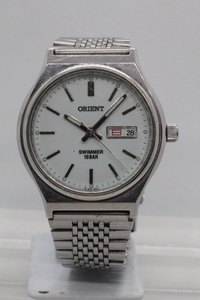 【ORIENT】SWIMMER UG1T-C0 QUARTZ ALL STAINLESS STEEL MOV`T JAPAN 100M 中古品時計 電池交換済み 24.7.28