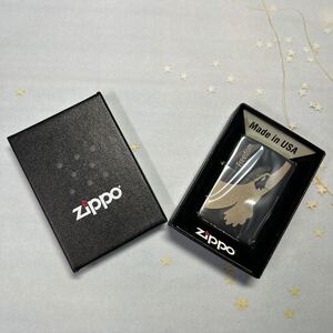 未使用品 ZIPPO ジッポライター 箱付き 表面：freedomと鷲の刻印 裏面：Winstonと鷲の刻印