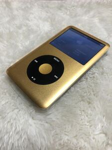 希少　Apple iPod classic 第6.5世代 160GBから256GB 金 ゴールド カスタム 改造品 MC293J MC297J パネル バッテリー新品