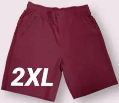 ショートパンツ レディース スポーツウェア 短パンハーフパンツエンジ色2XL