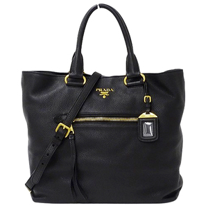 プラダ PRADA バッグ レディース ブランド トートバッグ ショルダーバッグ 2way レザー ブラック BN2754 黒 大容量 A4 大きめ おしゃれ