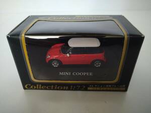 ＜新品＞ ホンウェル　コレクション1：72　MINI COOPER　レッド／ホワイト　1/72サイズ