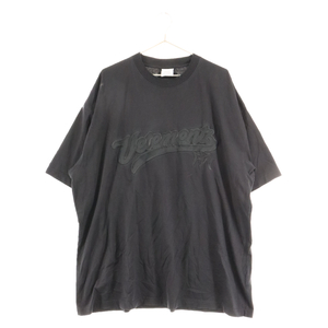 VETEMENTS ヴェトモン 21AW フロントロゴ刺繍オーバーサイズ半袖Tシャツ ブラック UAH21TR516
